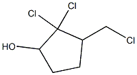2,2-ジクロロ-3-クロロメチルシクロペンタノール 化学構造式