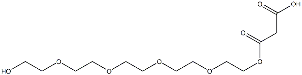 Malonic acid 1-[2-[2-[2-[2-(2-hydroxyethoxy)ethoxy]ethoxy]ethoxy]ethyl] ester Struktur