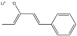 リチウム(2Z,4E)-5-フェニル-2,4-ペンタジエン-3-オラート 化学構造式