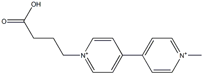 1-(3-カルボキシプロピル)-1'-メチル-4,4'-ビピリジニウム 化学構造式