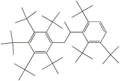 1-(ペンタ-tert-ブチルフェニル)-2-(2,3,6-トリ-tert-ブチルフェニル)プロパン 化学構造式