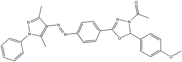 4-Acetyl-5-(4-methoxyphenyl)-4,5-dihydro-2-[4-[(3,5-dimethyl-1-phenyl-1H-pyrazol-4-yl)azo]phenyl]-1,3,4-oxadiazole
