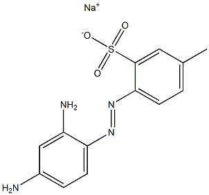2',4'-ジアミノ-4-メチルアゾベンゼン-2-スルホン酸ナトリウム 化学構造式