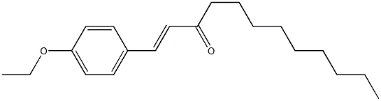 (E)-1-(4-エトキシフェニル)-1-ドデセン-3-オン 化学構造式