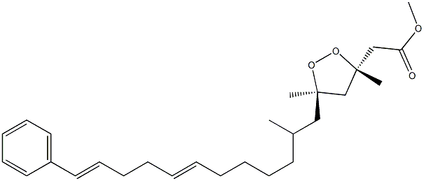 (3S,5R,12E,16E)-3,5,7-Trimethyl-17-phenyl-3,5-epidioxy-12,16-heptadecadienoic acid methyl ester Structure