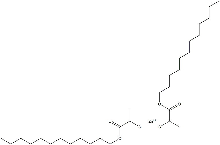 Zinc bis[1-(dodecyloxycarbonyl)ethanethiolate] Structure