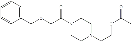 1-(2-Acetoxyethyl)-4-(benzyloxyacetyl)piperazine 结构式