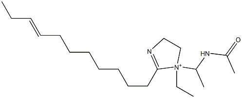 1-[1-(Acetylamino)ethyl]-1-ethyl-2-(8-undecenyl)-2-imidazoline-1-ium Structure