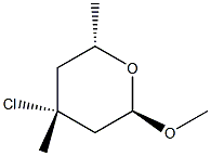 (2R,4R,6S)-4-Chloro-2-methoxy-4,6-dimethyl-3,4,5,6-tetrahydro-2H-pyran Structure