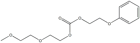 炭酸2-フェノキシエチル2-(2-メトキシエトキシ)エチル 化学構造式