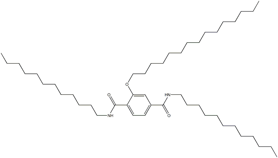 2-(ペンタデシルオキシ)-N,N'-ジドデシルテレフタルアミド 化学構造式