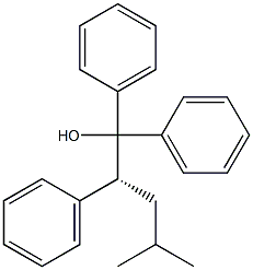 [R,(+)]-4-Methyl-1,1,2-triphenyl-1-pentanol Struktur