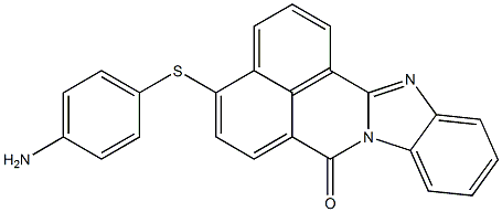 4-(p-アミノフェニルチオ)-7H-ベンゾイミダゾ[2,1-a]ベンゾ[de]イソキノリン-7-オン 化学構造式