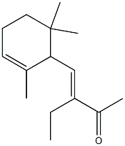 3-Ethyl-4-(2,6,6-trimethyl-2-cyclohexenyl)-3-buten-2-one Structure