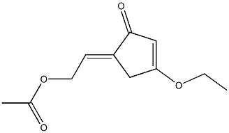 5-[(E)-2-アセチルオキシエチリデン]-3-エトキシ-2-シクロペンテン-1-オン 化学構造式