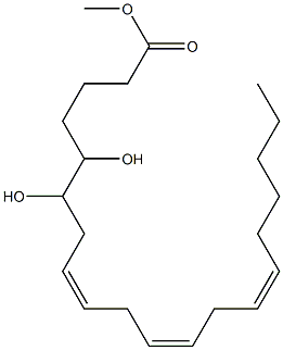 (8Z,11Z,14Z)-5,6-Dihydroxy-8,11,14-icosatrienoic acid methyl ester Struktur