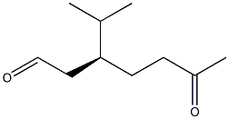 [S,(+)]-3-Isopropyl-6-oxoheptanal Structure