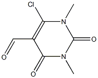 1,3-ジメチル-2,4-ジオキソ-6-クロロ-1,2,3,4-テトラヒドロピリミジン-5-カルボアルデヒド 化学構造式