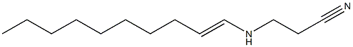 3-(1-デセニルアミノ)プロピオニトリル 化学構造式