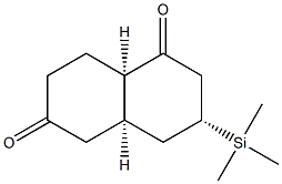 (3R,4aR,8aR)-3-(Trimethylsilyl)hexahydronaphthalene-1,6(2H,5H)-dione Structure