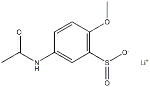 3-(アセチルアミノ)-6-メトキシベンゼンスルフィン酸リチウム 化学構造式
