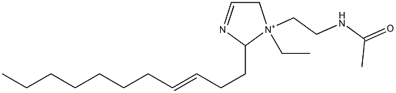 1-[2-(Acetylamino)ethyl]-1-ethyl-2-(3-undecenyl)-3-imidazoline-1-ium 结构式