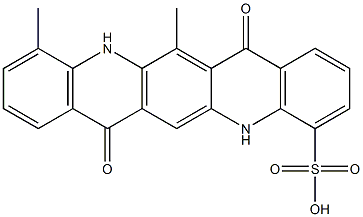 5,7,12,14-Tetrahydro-11,13-dimethyl-7,14-dioxoquino[2,3-b]acridine-4-sulfonic acid Structure