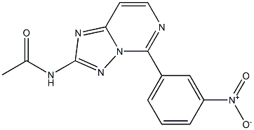 2-Acetylamino-5-[3-nitrophenyl][1,2,4]triazolo[1,5-c]pyrimidine Structure