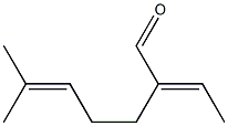 (2E)-2-(4-メチル-3-ペンテニル)-2-ブテナール 化学構造式