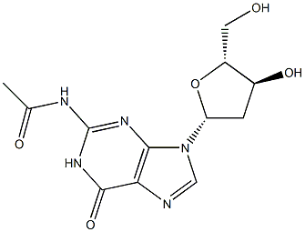 N-Acetyl-2'-deoxyguanosine Struktur