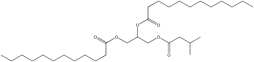 1-O-イソバレリル-2-O,3-O-ジラウロイル-L-グリセロール 化学構造式
