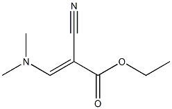 (E)-2-シアノ-3-(ジメチルアミノ)プロペン酸エチル 化学構造式