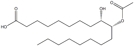(9S,10R)-10-Acetyloxy-9-hydroxyoctadecanoic acid 结构式