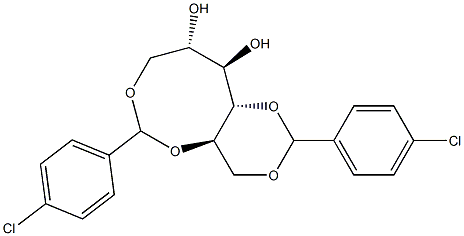 1-O,5-O:4-O,6-O-Bis(4-chlorobenzylidene)-D-glucitol 结构式