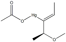 (-)-(Acetyloxy)[(Z)-1-[(S)-1-methoxyethyl]-1-propenyl]mercury(II) Struktur