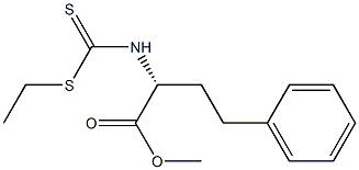 [R,(-)]-2-(Ethylthiocarbonothioylamino)-4-phenylbutyric acid methyl ester Struktur