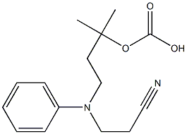 炭酸2-[N-(2-シアノエチル)アニリノ]エチル=イソプロピル 化学構造式