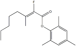 (Z)-2-Fluoro-3-methyl-2-octenoic acid 2,4,6-trimethylphenyl ester Structure