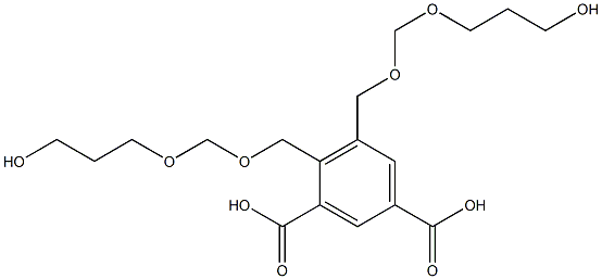 4,5-Bis(7-hydroxy-2,4-dioxaheptan-1-yl)isophthalic acid Structure