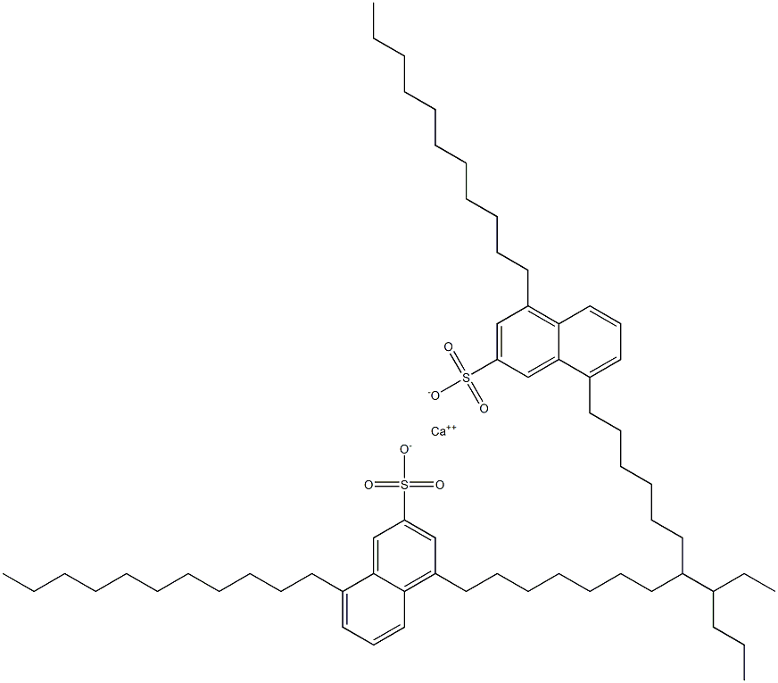 Bis(4,8-diundecyl-2-naphthalenesulfonic acid)calcium salt Structure