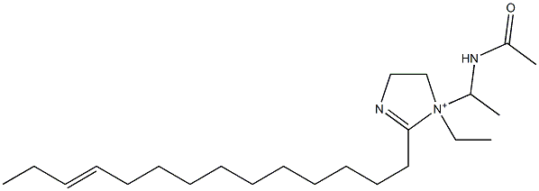 1-[1-(アセチルアミノ)エチル]-1-エチル-2-(11-テトラデセニル)-2-イミダゾリン-1-イウム 化学構造式