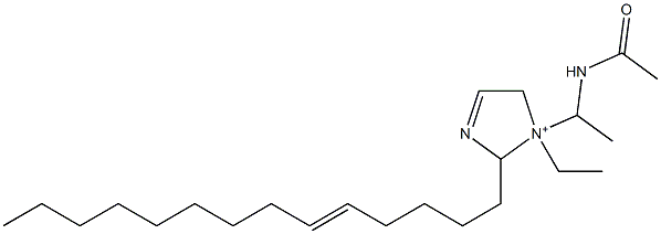 1-[1-(アセチルアミノ)エチル]-1-エチル-2-(5-テトラデセニル)-3-イミダゾリン-1-イウム 化学構造式