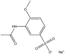 3-Acetylamino-4-methoxybenzenesulfonic acid sodium salt Structure