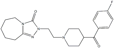 2-[2-[4-(4-Fluorobenzoyl)-1-piperidinyl]ethyl]-6,7,8,9-tetrahydro-5H-1,2,4-triazolo[4,3-a]azepin-3(2H)-one 结构式