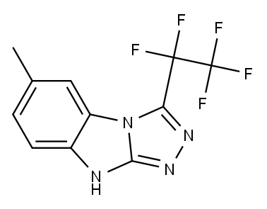 3-(Pentafluoroethyl)-6-methyl-9H-1,2,4-triazolo[4,3-a]benzimidazole Struktur