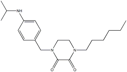 1-Hexyl-4-[4-(isopropylamino)benzyl]-2,3-piperazinedione