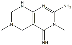 4-イミノ-3,6-ジメチル-3,4,5,6,7,8-ヘキサヒドロピリミド[4,5-d]ピリミジン-2-アミン 化学構造式