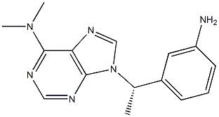 9-[(S)-1-(3-Aminophenyl)ethyl]-N,N-dimethyl-9H-purin-6-amine Structure