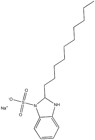 2-Decyl-2,3-dihydro-1H-benzimidazole-1-sulfonic acid sodium salt Structure