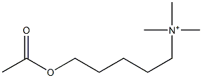 5-アセチルオキシ-N,N,N-トリメチル-1-ペンタンアミニウム 化学構造式